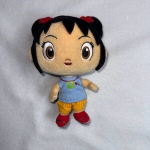 Plush Doll with Red Shoes and Blue Shirt